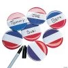 Red, White & Blue Name Buttons - 72 Pc.