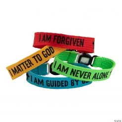 Religious Affirmation Friendship Bracelets - 12 Pc.