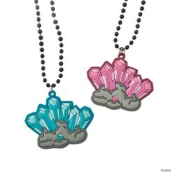 Religious Bead Necklaces with Cave Crystal - 12 Pc.