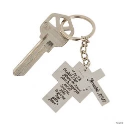 Religious Graduation Crosses Keychains - 12 Pc.
