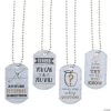 Rustic Classroom Dog Tag Necklaces - 12 Pc.