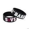 Save 2nd Base Big Band Rubber Bracelets - 12 Pc.