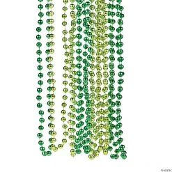 Shades of Green Bead Necklaces - 48 Pc.
