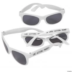 She’s Getting Married White Nomad Sunglasses - 12 Pc.