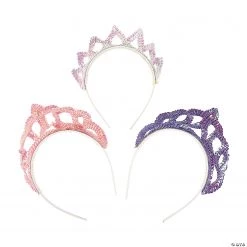 Shimmering Pastel Tiaras - 12 Pc.