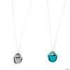 Silver & Blue Jingle Bell Necklaces - 12 Pc.