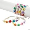 Smile Face Braided Bracelets - 12 Pc.