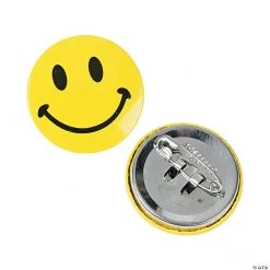 Smile Face Mini Buttons - 48 Pc.
