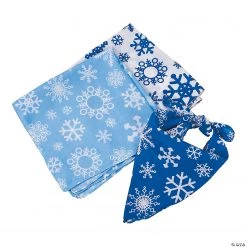 Snowflake Print Bandanas - 12 Pc.