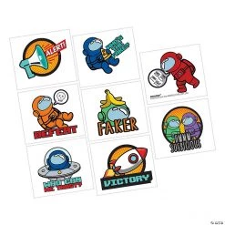 Spies in Space Temporary Tattoos - 8 Pc.