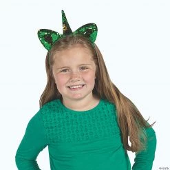St. Patrick’s Day Reversible Sequin Unicorn Headbands - 12 Pc. 5 St. Patrick’s Day Reversible Sequin Unicorn Headbands - 12 Pc. -Apparel & Accessories Sales st patrick s day reversible sequin unicorn headbands 12 pc 13933542 a02