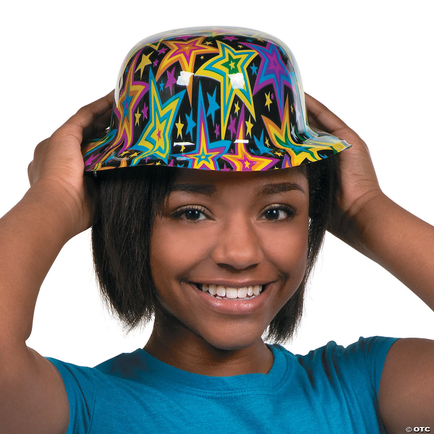 Star Print Derby Hats - 12 Pc. 2 Star Print Derby Hats - 12 Pc. - Image 2