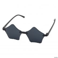Star Rimless Black Sunglasses - 12 Pc.