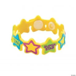 Super Star Student Rubber Bracelets - 12 Pc. -Apparel & Accessories Sales super star student rubber bracelets 12 pc 13965439 a02