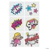 Superhero Girl Temporary Tattoos - 72 Pc.