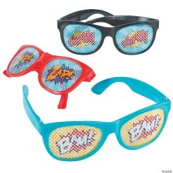 Superhero Pinhole Glasses - 12 Pc.