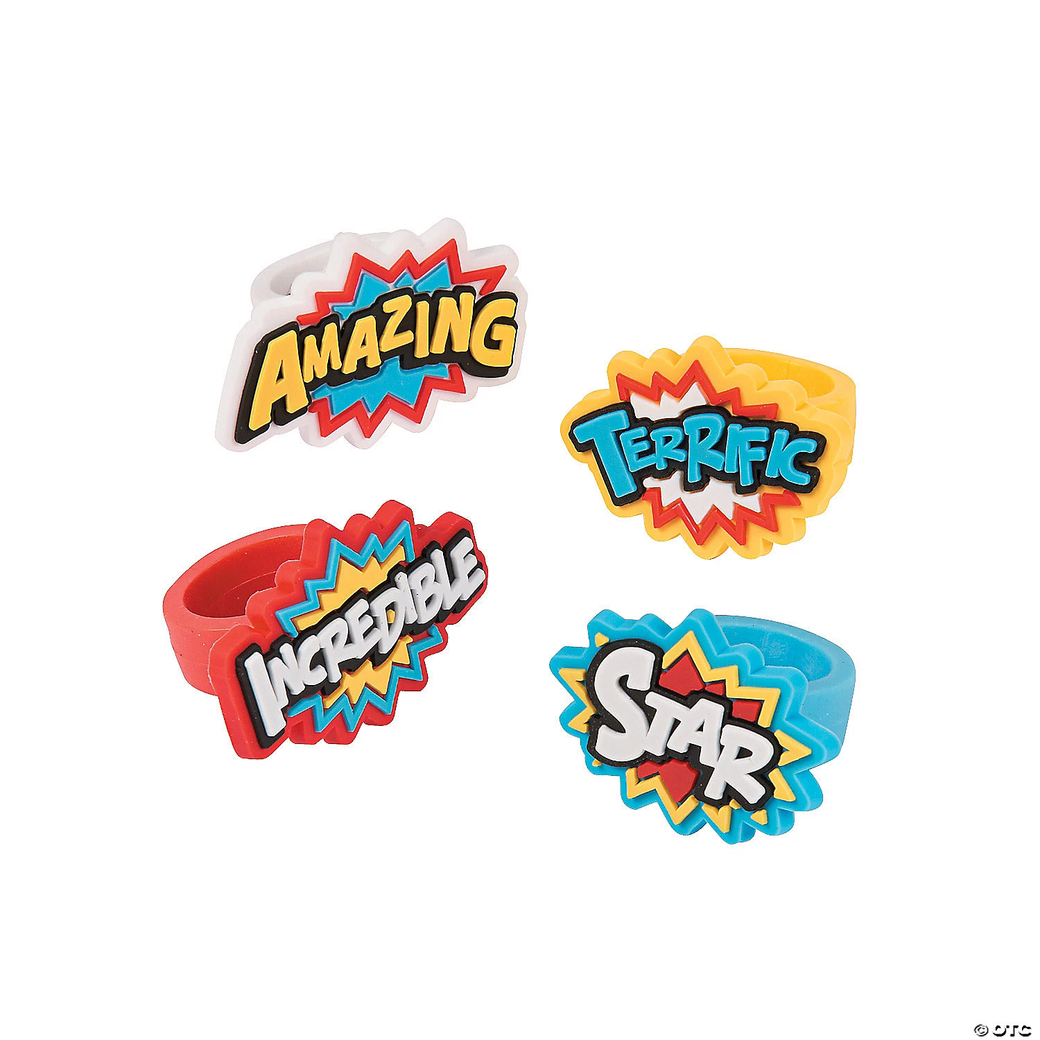 Superhero Rings - 12 Pc. 1 Superhero Rings - 12 Pc.