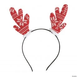 Sweater Pattern Reindeer Headbands - 6 Pc.
