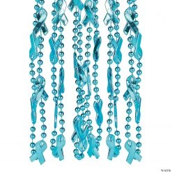 Awareness Ribbon Bead Necklaces - 24 Pc.