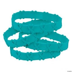 Awareness Ribbon Pop-Out Rubber Bracelets - 24 Pc.