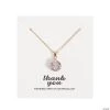 Thank You Wedding Necklace on Card