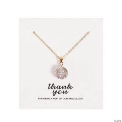 Thank You Wedding Necklace on Card