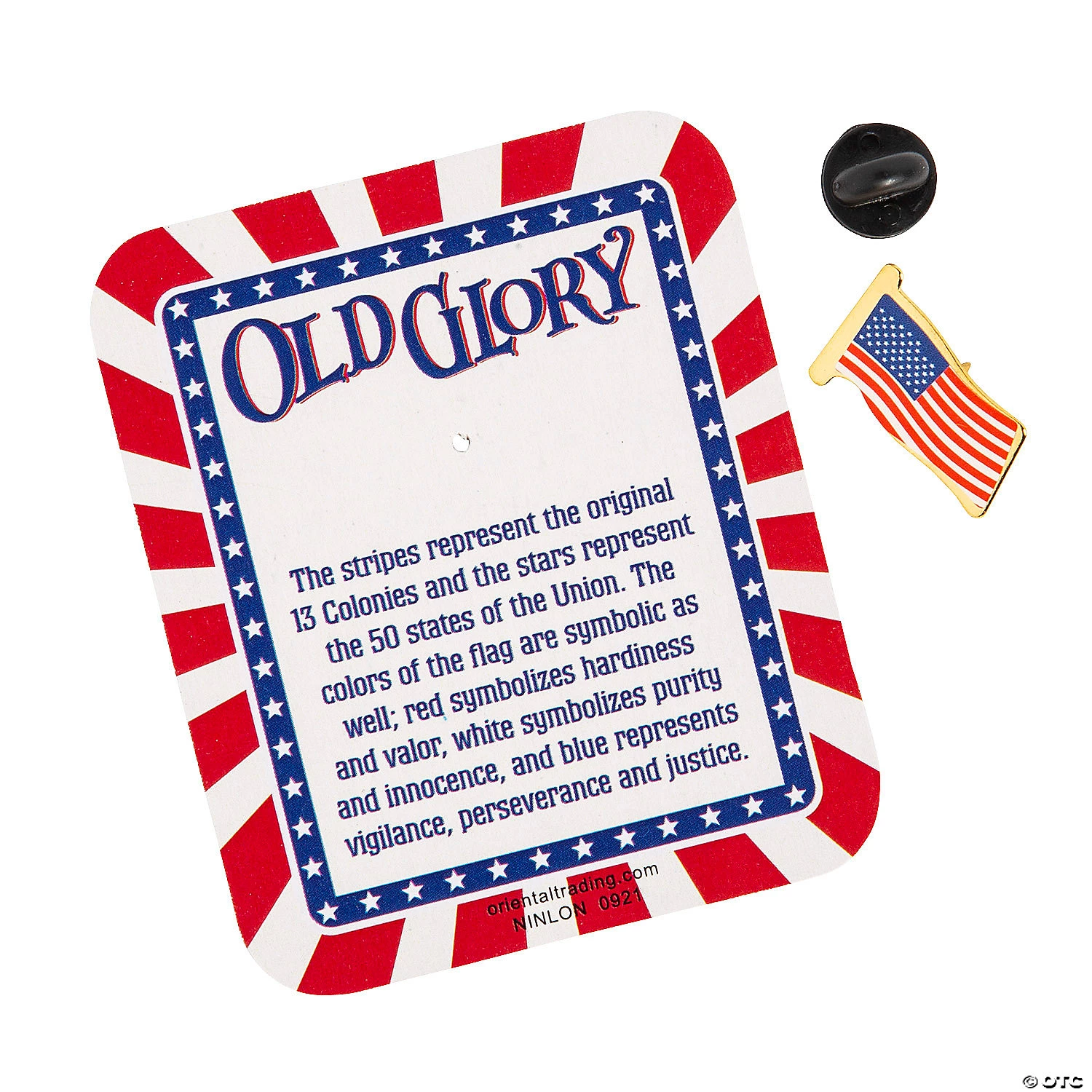 The Legend of Old Glory Pins with Card 2 The Legend of Old Glory Pins with Card - Image 2
