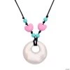 The Pencil Grip Silicone Heart Style Teething Necklace