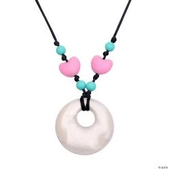 The Pencil Grip Silicone Heart Style Teething Necklace