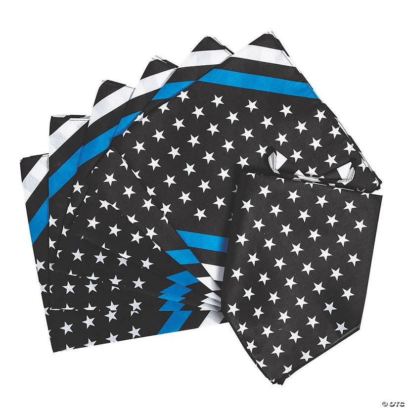 Thin Blue Line Bandanas - 12 Pc. 1 Thin Blue Line Bandanas - 12 Pc.