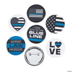 Thin Blue Line Buttons - 24 Pc.