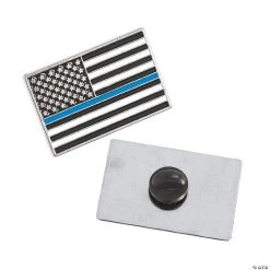Thin Blue Line Enamel Pins - 24 Pc.
