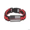 Thin Red Line Paracord Bracelets - 6 Pc.