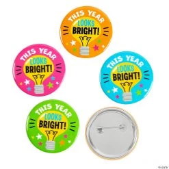 This Year Looks Bright Buttons - 24 Pc.
