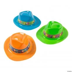 Tropical Birds Fedora Hats - 12 Pc.