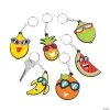 Tropical Fruit Keychains - 12 Pc.