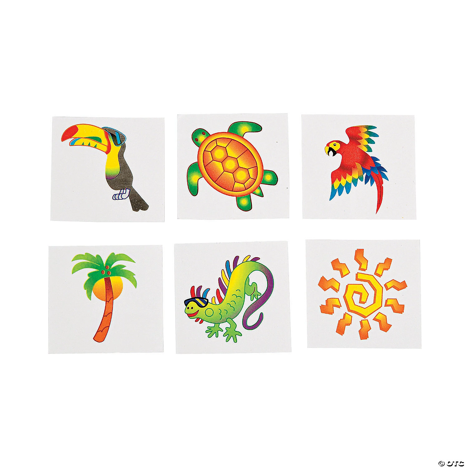Tropical Temporary Tattoos - 72 Pc. 1 Tropical Temporary Tattoos - 72 Pc.
