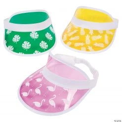 Tropical Transparent Visors - 6 Pc.