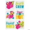 Tropical Vibes Temporary Tattoos - 72 Pc.