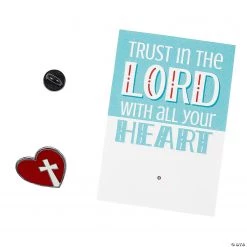 Trust In the Lord with All Your Heart Pins with Card - 36 Pc. -Apparel & Accessories Sales trust in the lord with all your heart pins with card 36 pc 14097374 a01