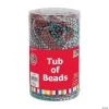 Tub of Red, Silver & Blue Beaded Necklaces