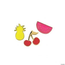 Tutti Frutti Novelty Pins - 3 Pc.