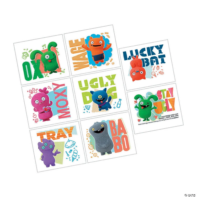 UglyDolls Temporary Tattoos - 8 Pc. 1 UglyDolls Temporary Tattoos - 8 Pc.