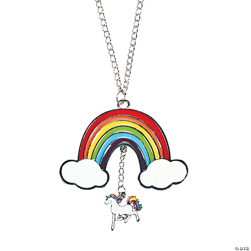 Unicorn Rainbow Necklaces - 12 Pc. 1 Unicorn Rainbow Necklaces - 12 Pc.