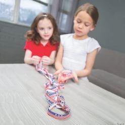 "USA" Woven Friendship Bracelets - 12 Pc. -Apparel & Accessories Sales usa woven friendship bracelets 12 pc 35 223 a04