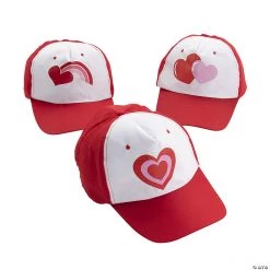 Valentine Baseball Cap Assortment - 12 Pc.