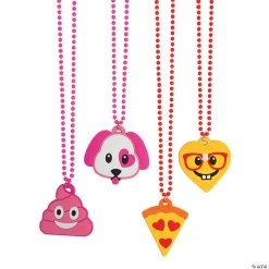 Valentine Emoji Necklaces - 12 Pc.