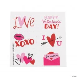 Valentine’s Day XOXO Love Temporary Tattoos - 72 Pc.