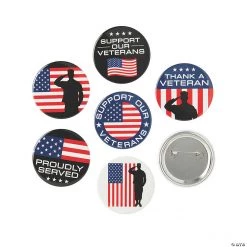 Veteran Buttons - 24 Pc.