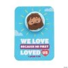 We Love Because He First Loved Us Mini Buttons with Card - 12 Pc.